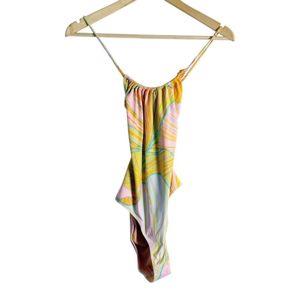 J.Crew Playa Multicolor Strappy Floral Print One Piece Swimsuit Size Medium